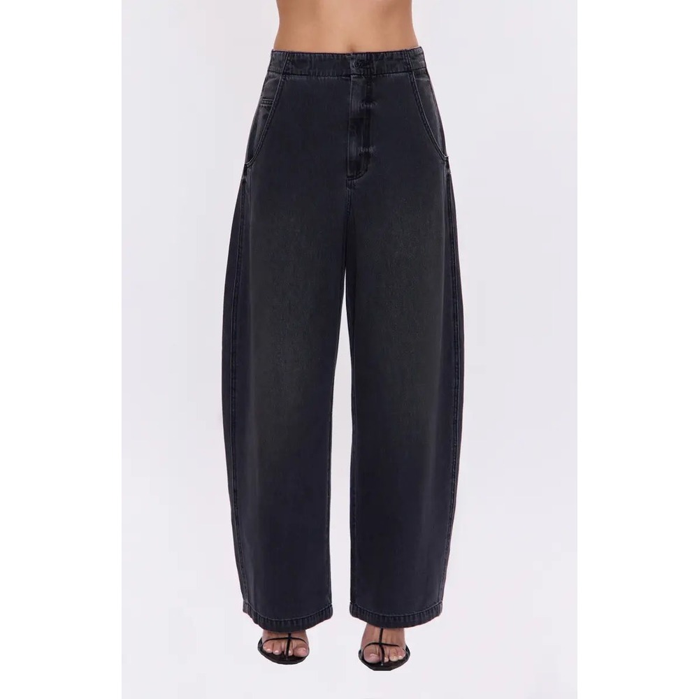 Pistola Lottie Relaxed Bowed Leg Barrel Boho Western Jeans Zen Black 29